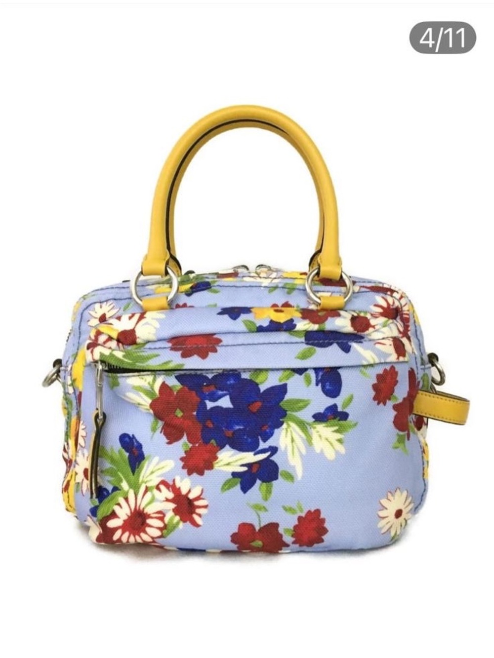 Miu Miu Flower Print 2WAY Shoulder BagYellow With Dust Bag - Picture 9 of 9